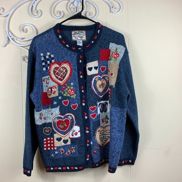 Heirloom Collectibles Sweaters - Heirloom Collectibles Multicolor Embroidered Cardigan Size X-Large